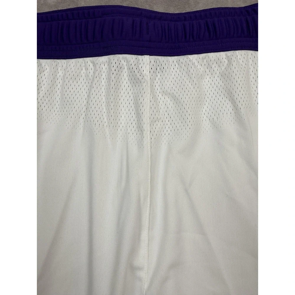Los Angeles Lakers Shorts Men 48R 3XL White Purple NBA Basketball Nike VaporKnit